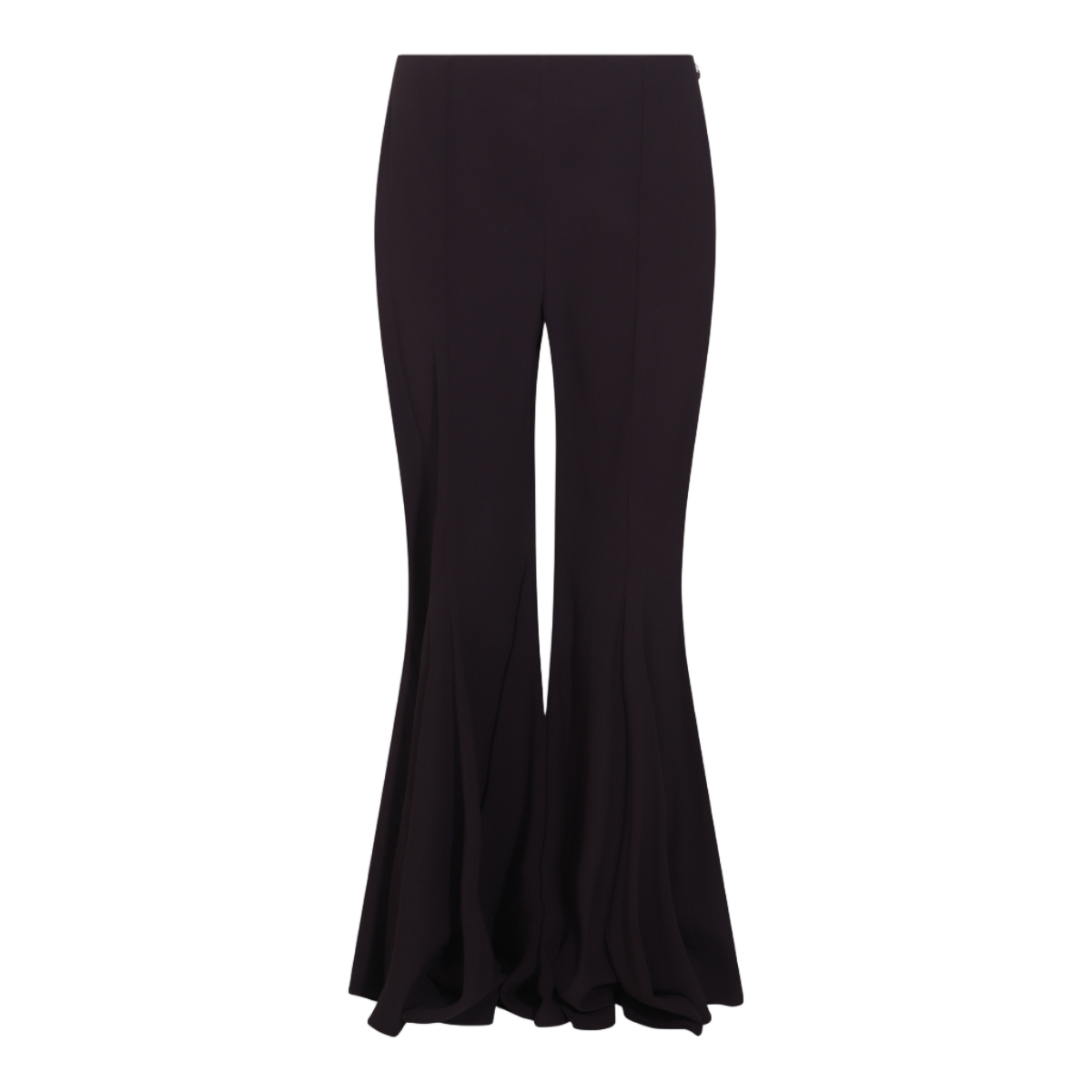 Chloé High-Waisted Flared Trousers With Flowing Silhouette Zwart