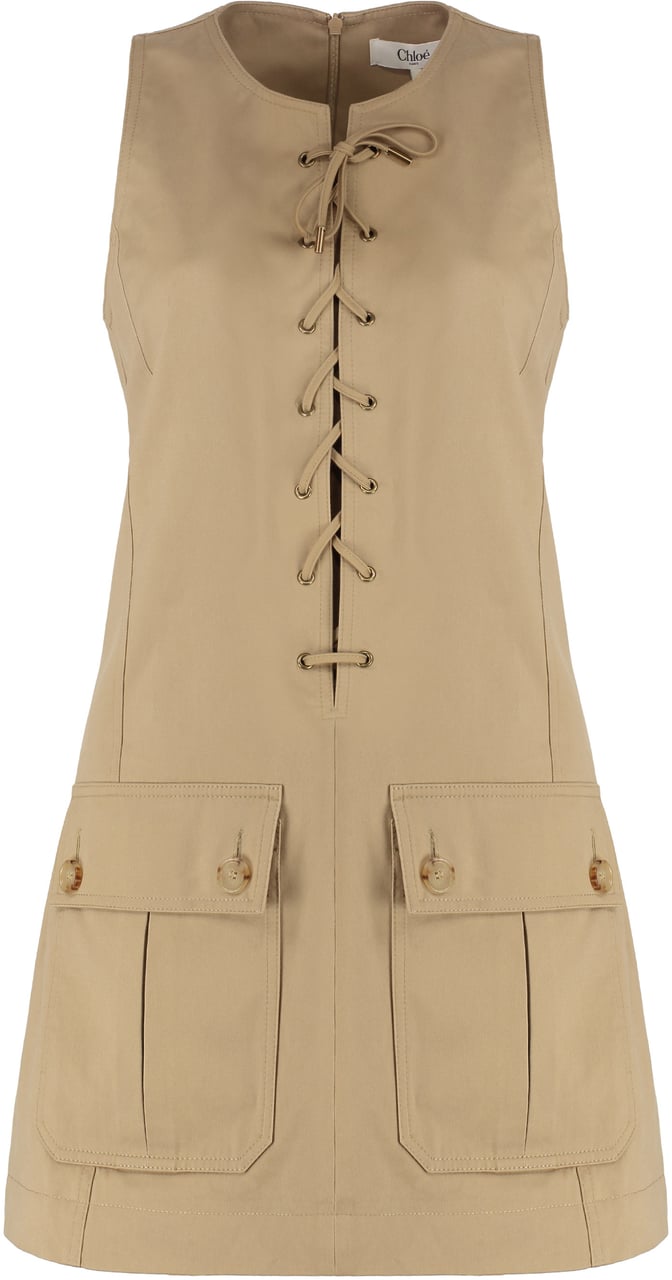 Chloé Cotton satin dress Bruin