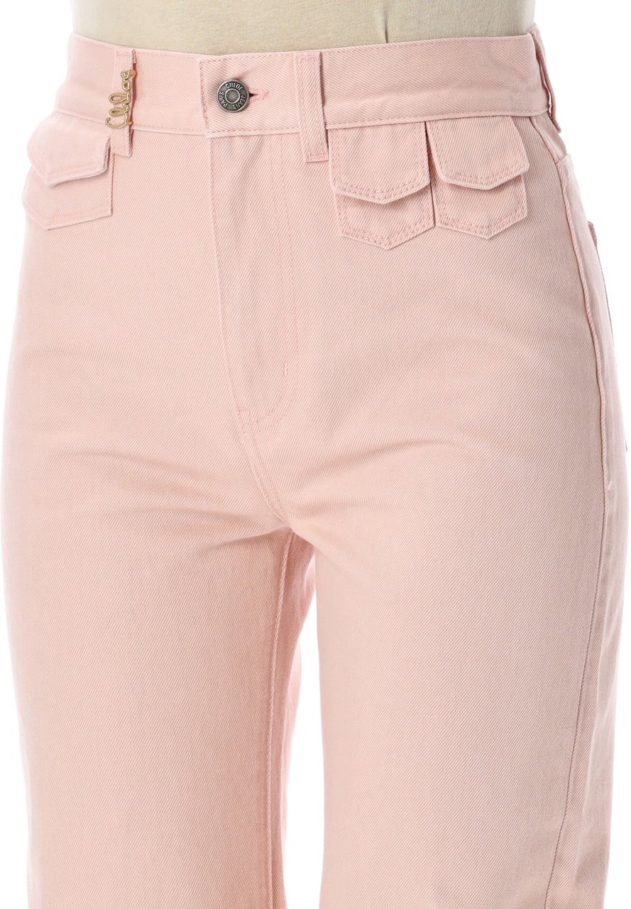 Chloé High-rise flare jeans Roze