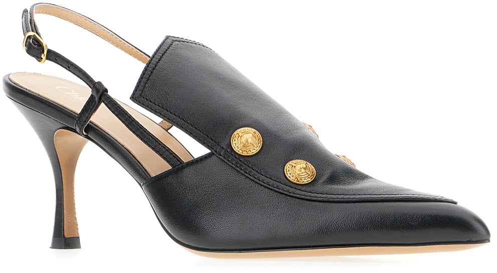 Chloé Chloe Black leather Agnes pumps Zwart
