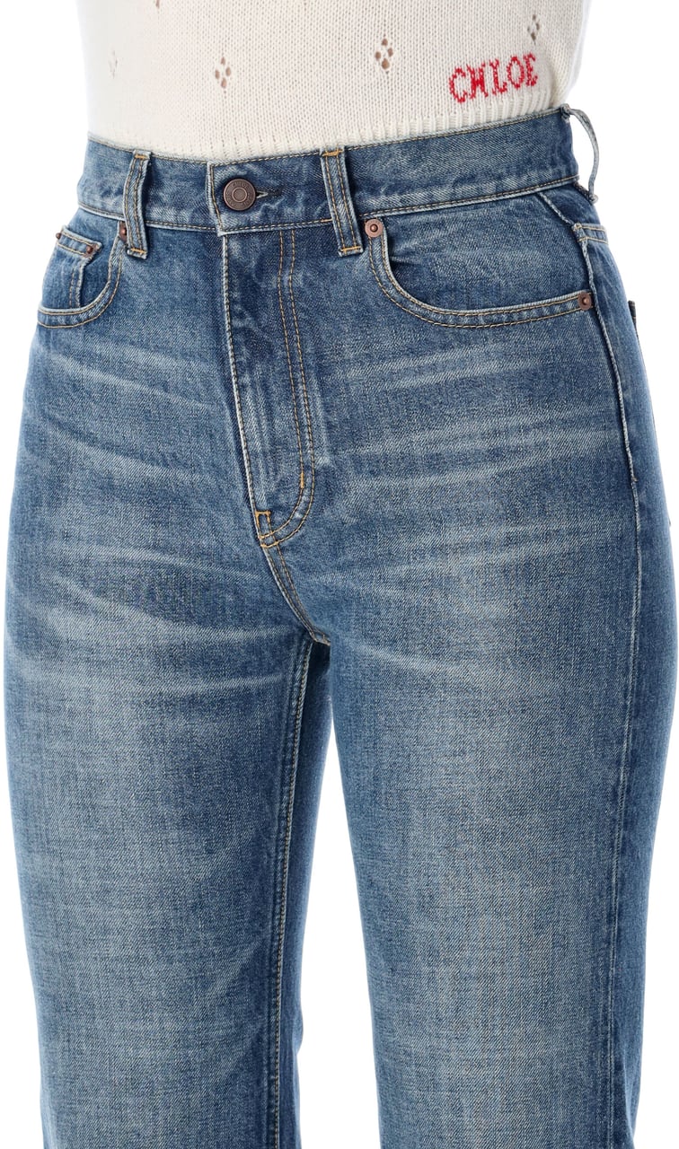 Chloé Chloé straight-leg organic cotton indigo jeans Blauw