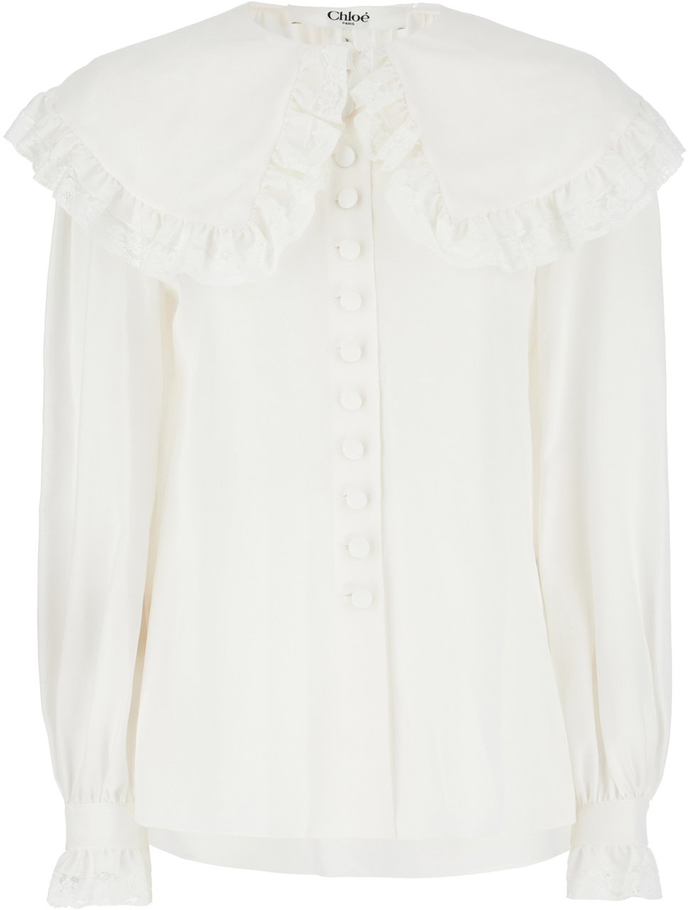 Chloé Chloe Ivory silk blouse Wit