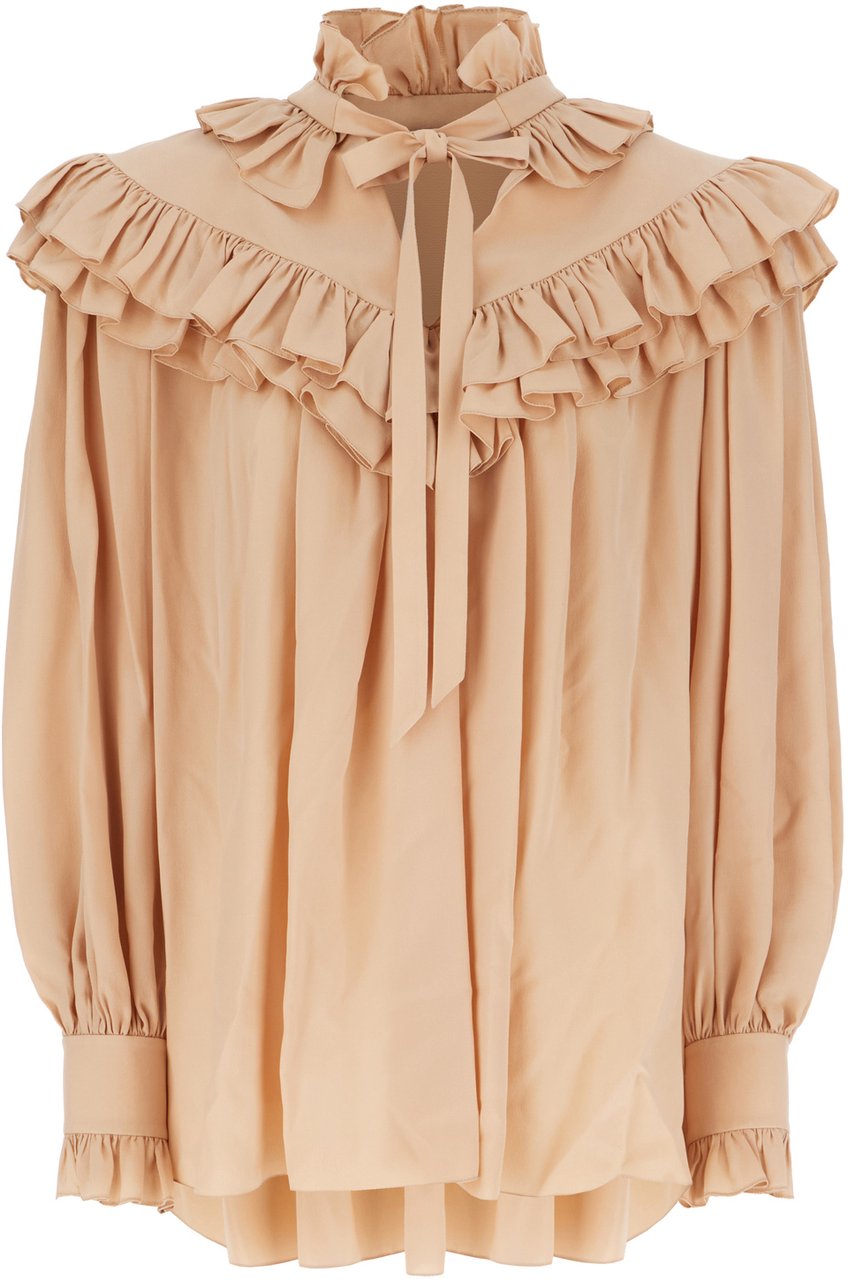 Chloé Chloe Skin pink silk blouse Roze