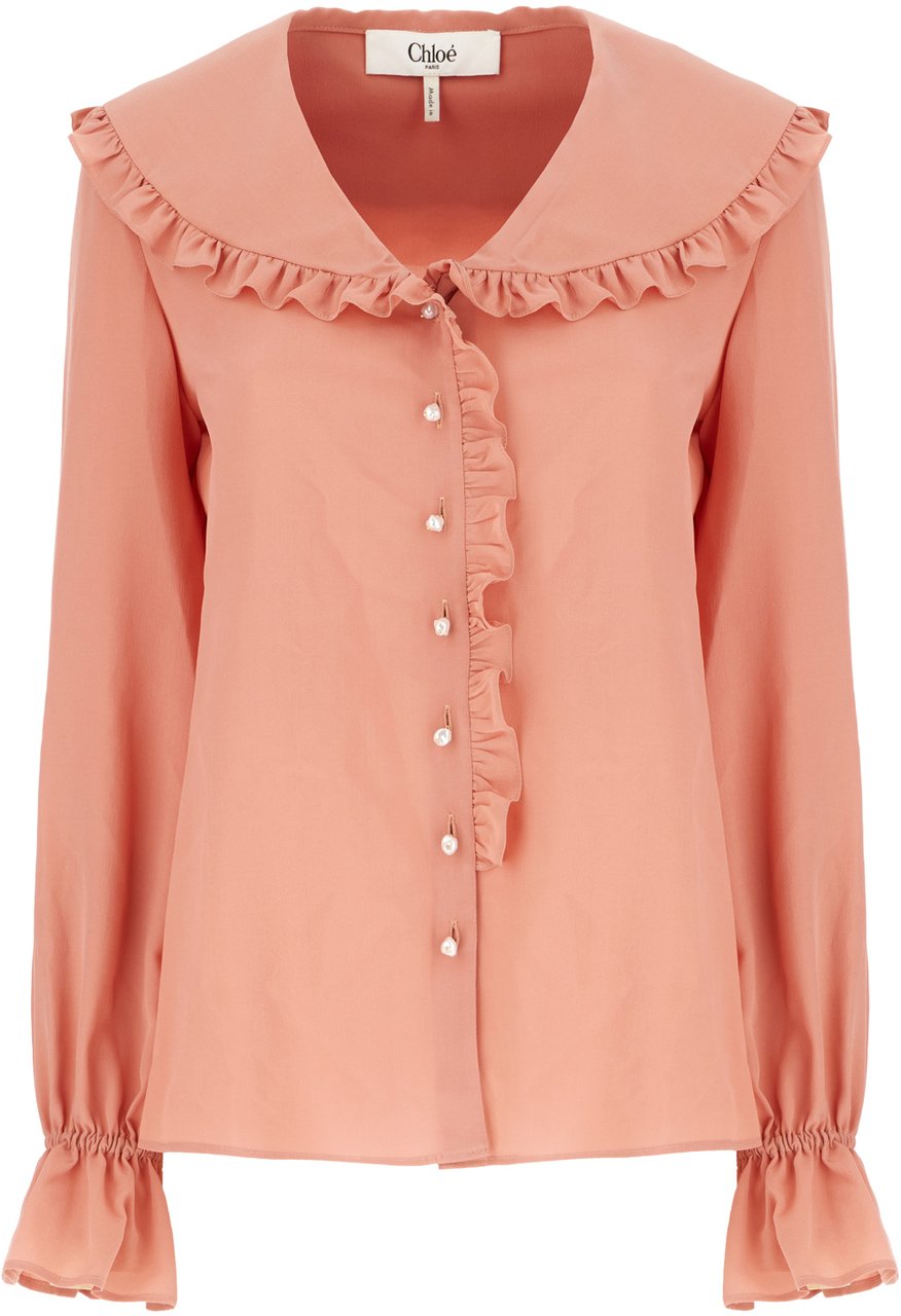 Chloé Chloe Pink silk shirt Roze