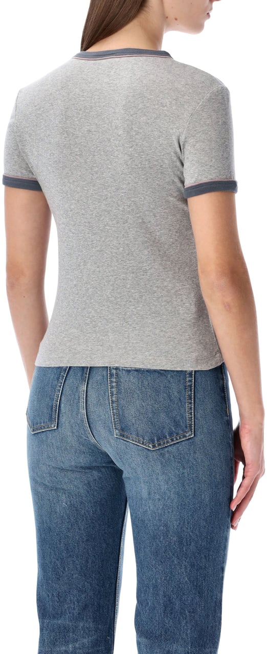 Chloé Romantic Logo Tee Neutral Grey Grijs