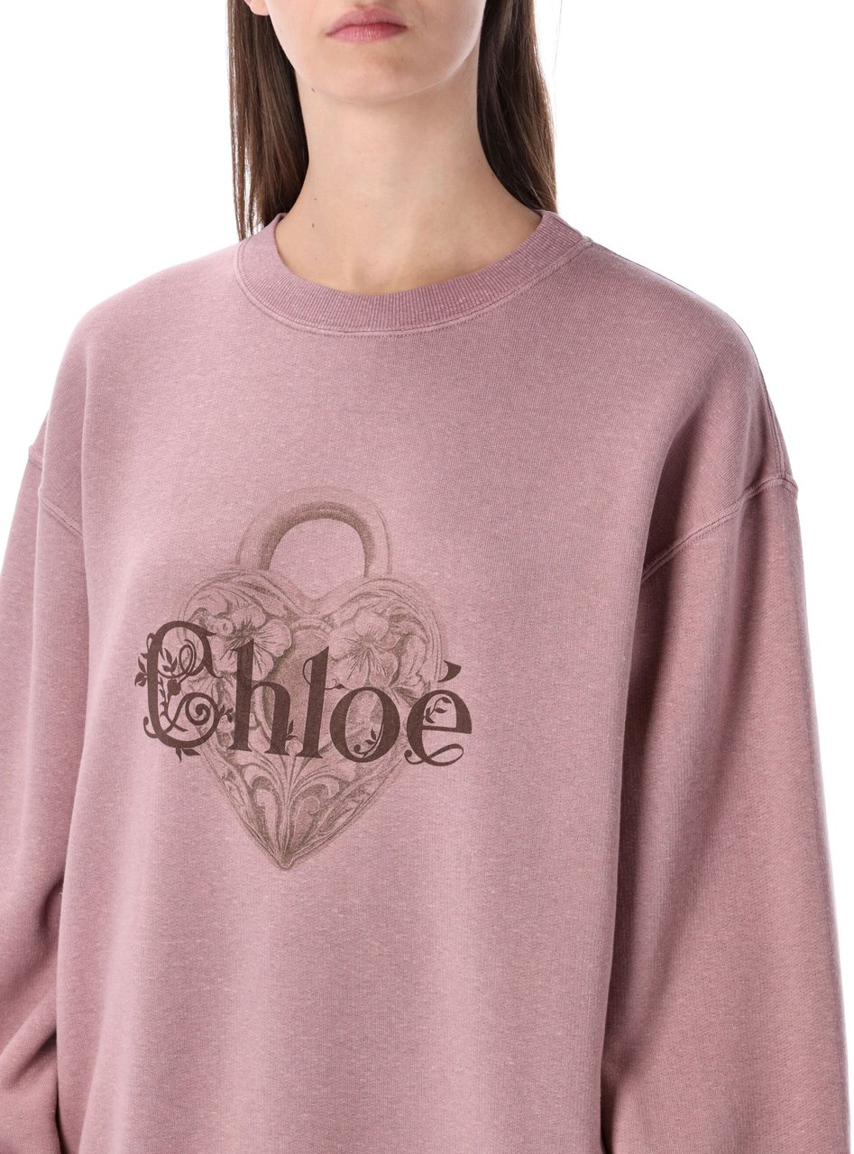 Chloé Romantic Logo Fleece Dreamy Rose Roze