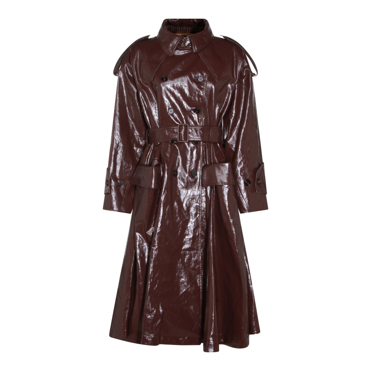 Chloé Dark Purple Trench Coat Zwart