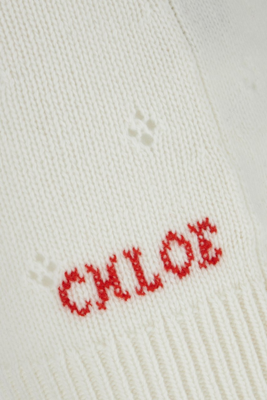 Chloé Chloe Ivory wool blend skirt Neutraal