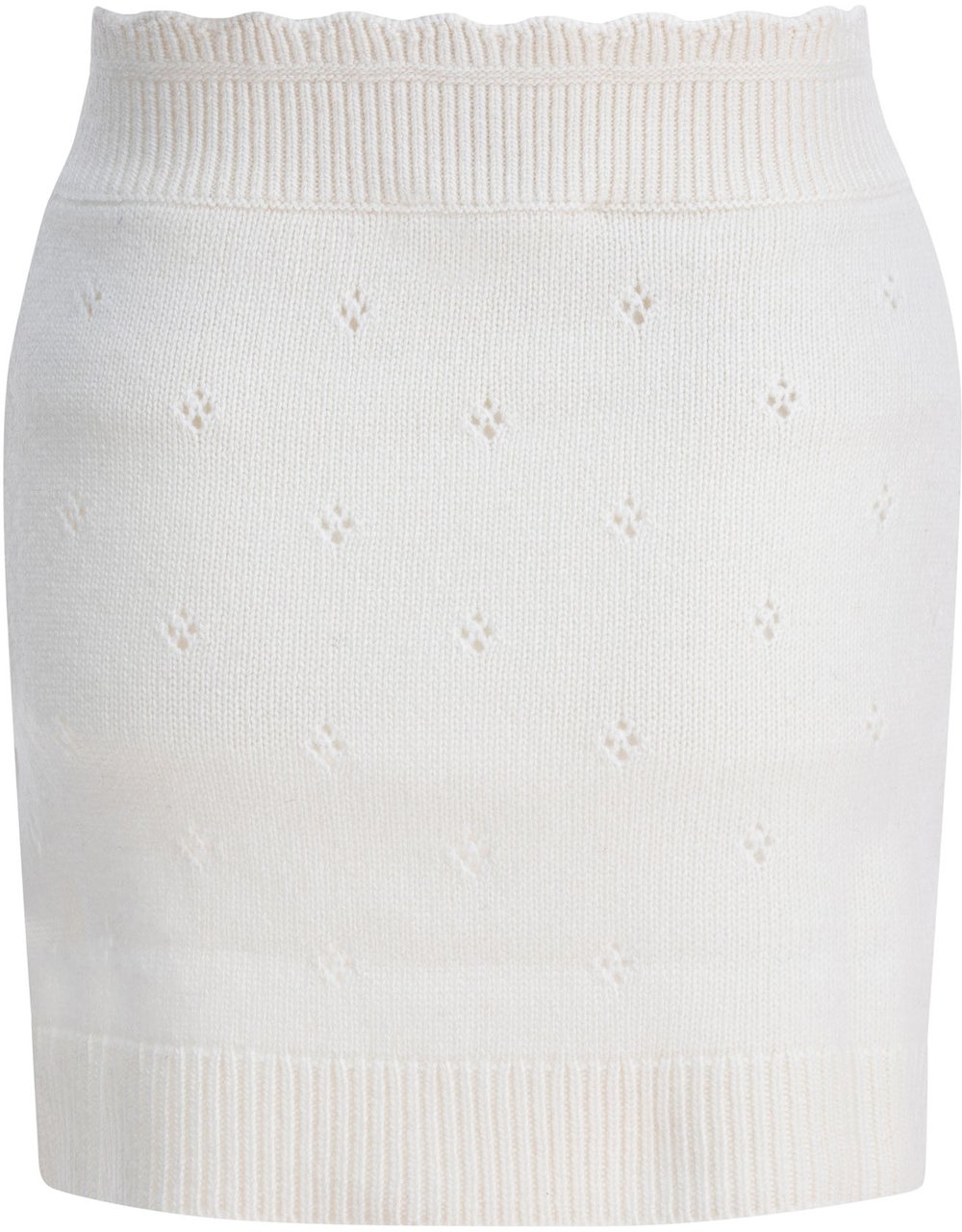 Chloé Openwork wool and cashmere miniskirt Wit