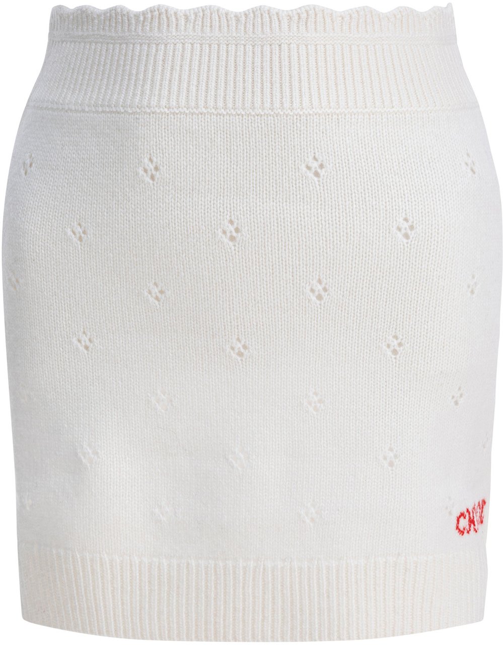 Chloé Openwork wool and cashmere miniskirt Wit
