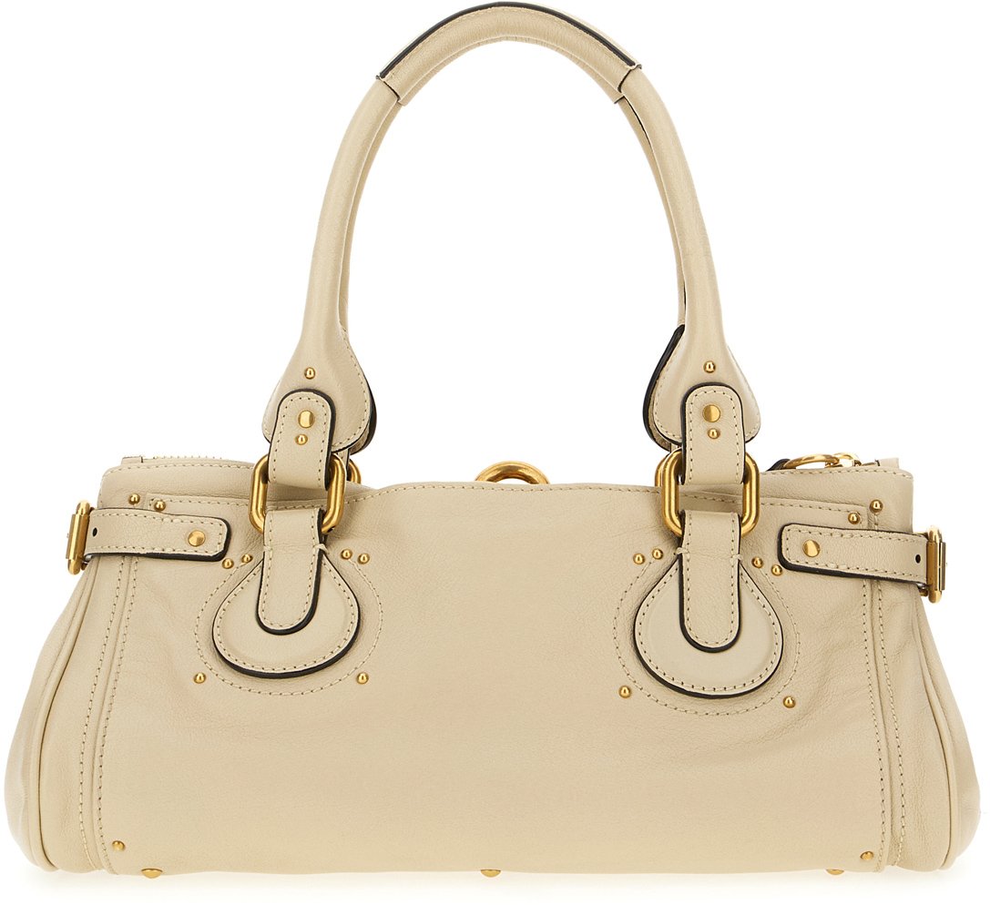 Chloé Chloe Cream leather Paddington shoulder bag Geel