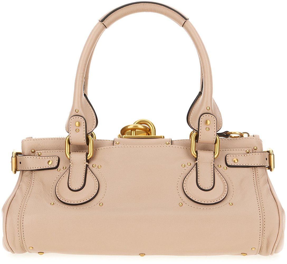 Chloé Chloe Powder pink leather Paddington shoulder bag Roze