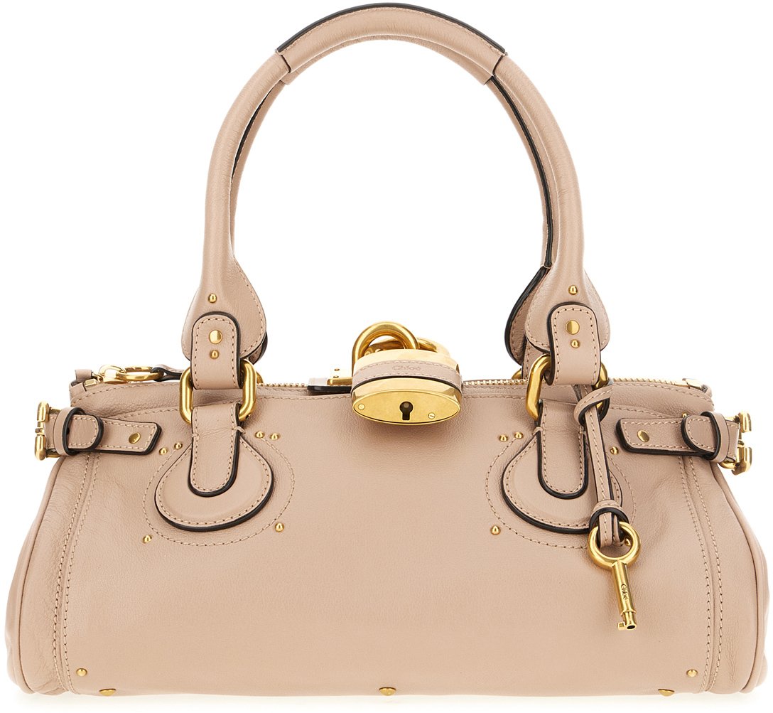 Chloé Chloe Powder pink leather Paddington shoulder bag Roze