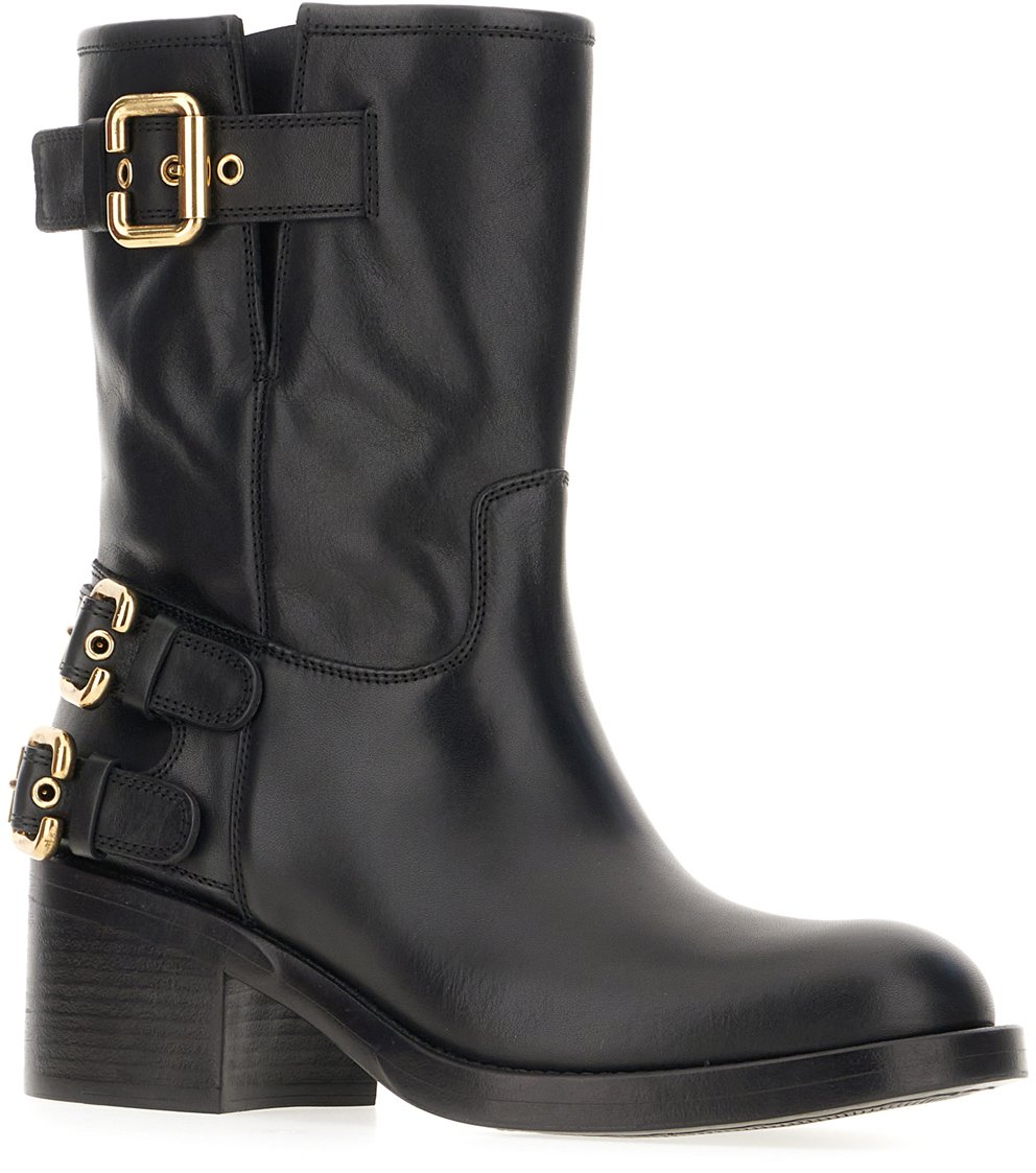 Chloé Chloe Black leather Dakota ankle boots Zwart