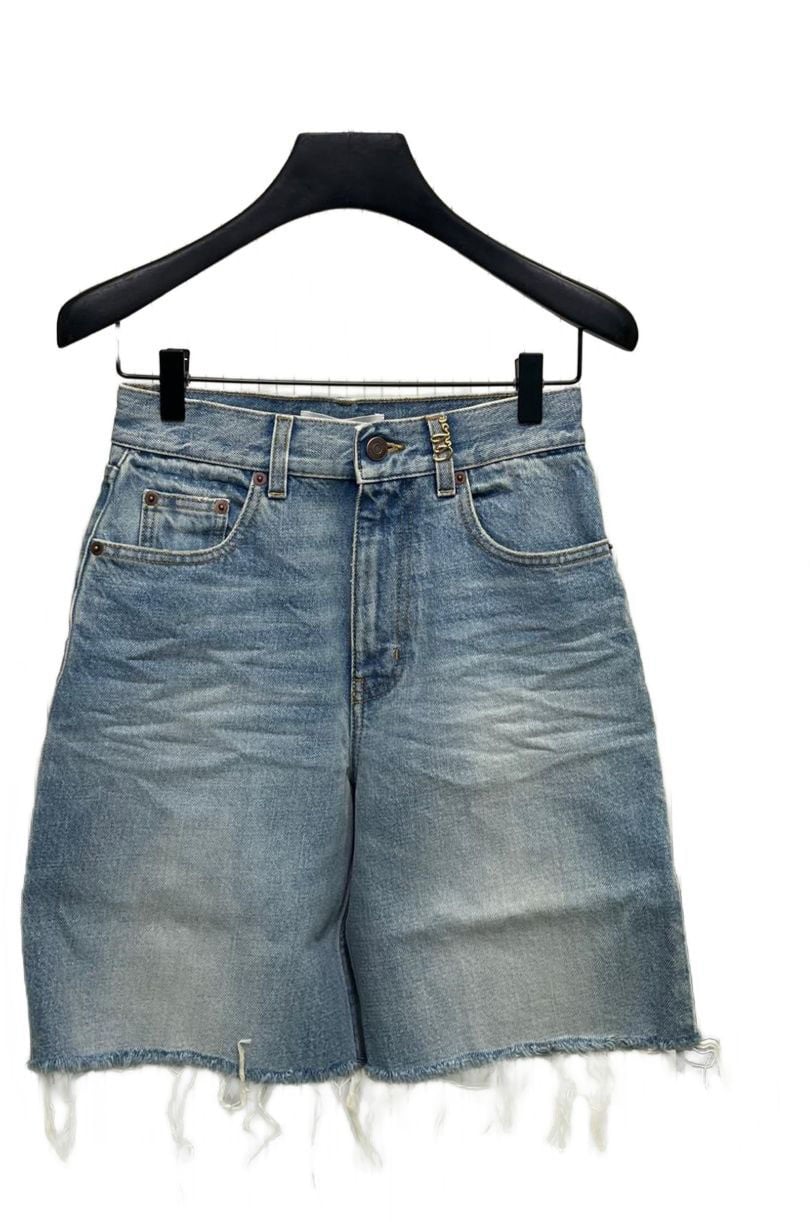 Chloé Shorts Light Blue Blauw