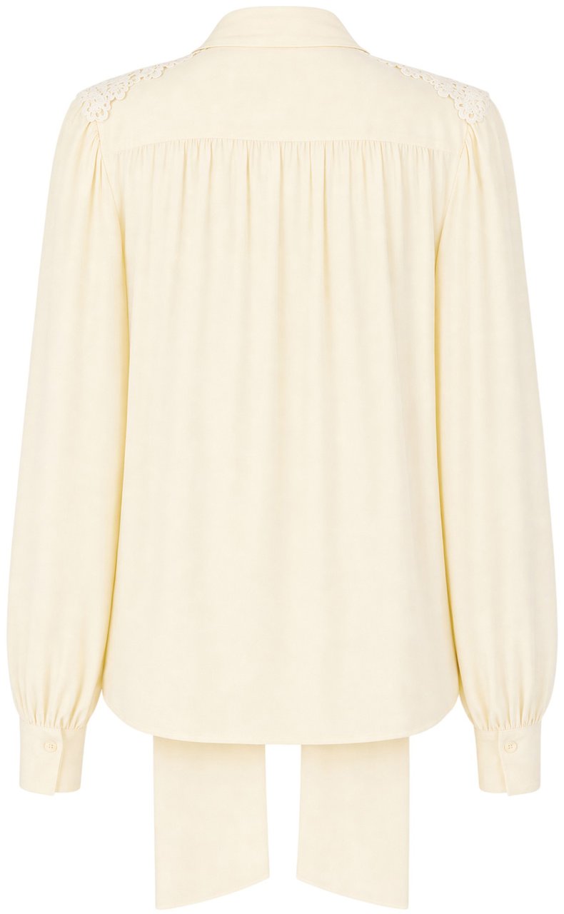 Chloé Chloe Ivory polyester blouse Neutraal
