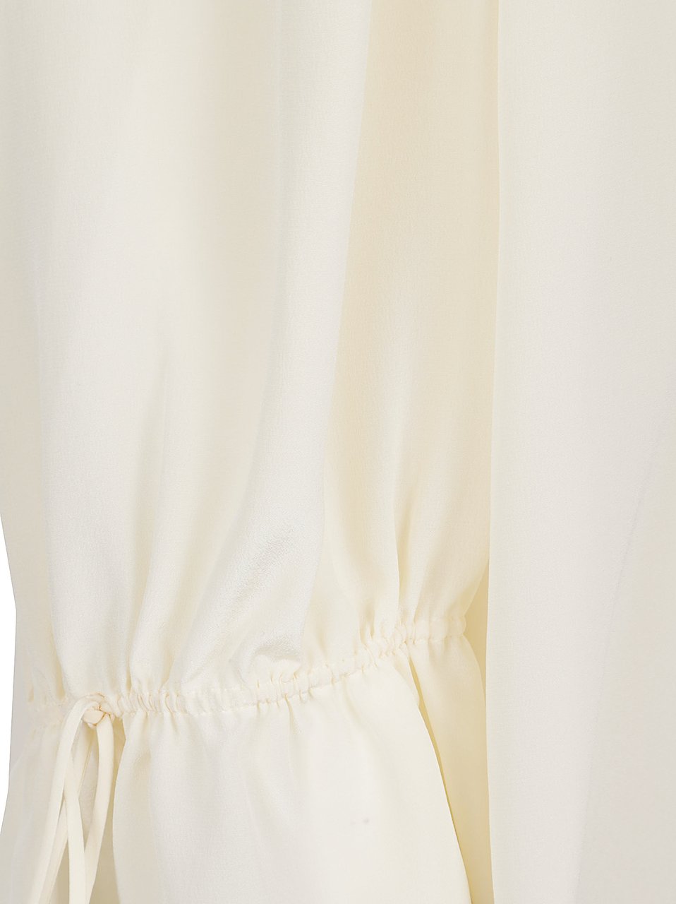 Chloé Multicolor Ruffled Silk Cropped Top Neutraal
