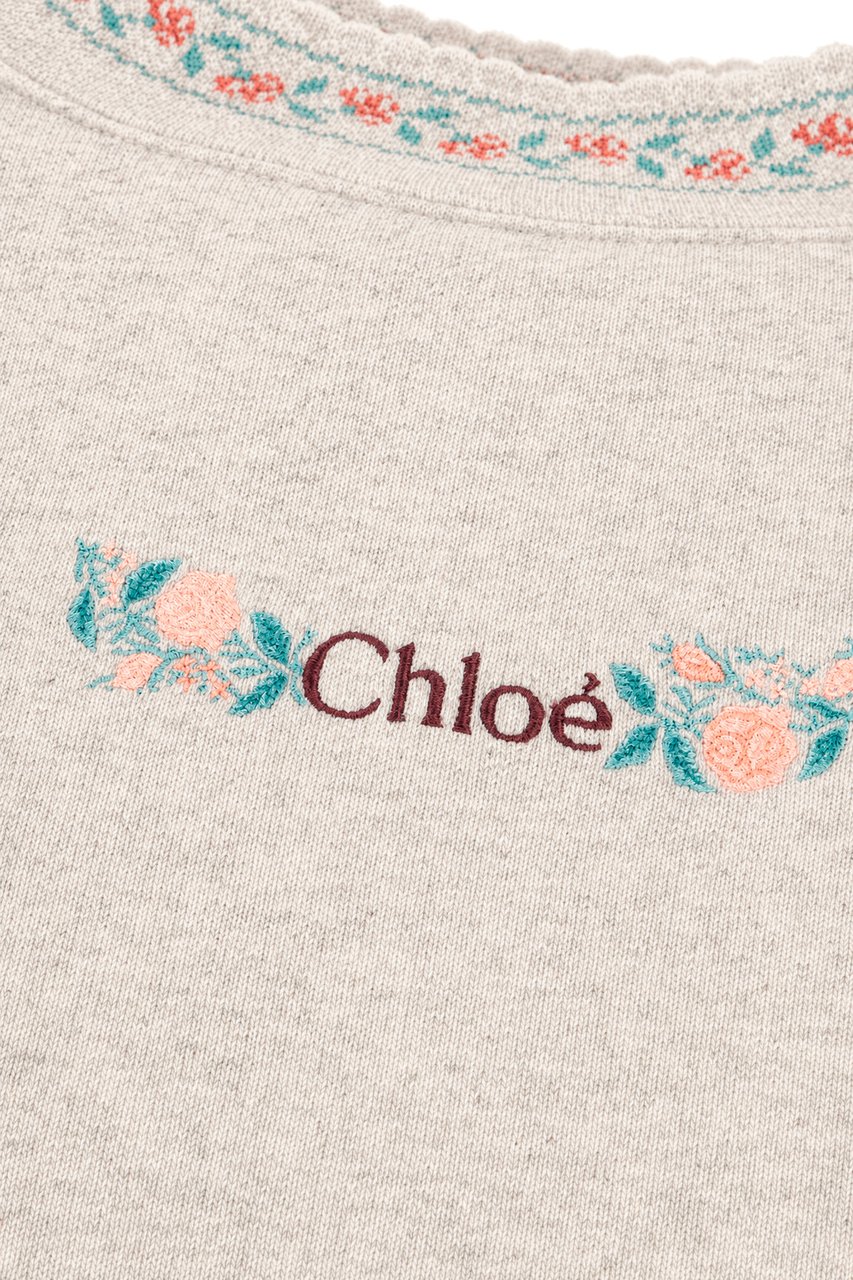 Chloé Chloe Grey cotton sweatshirt Grijs