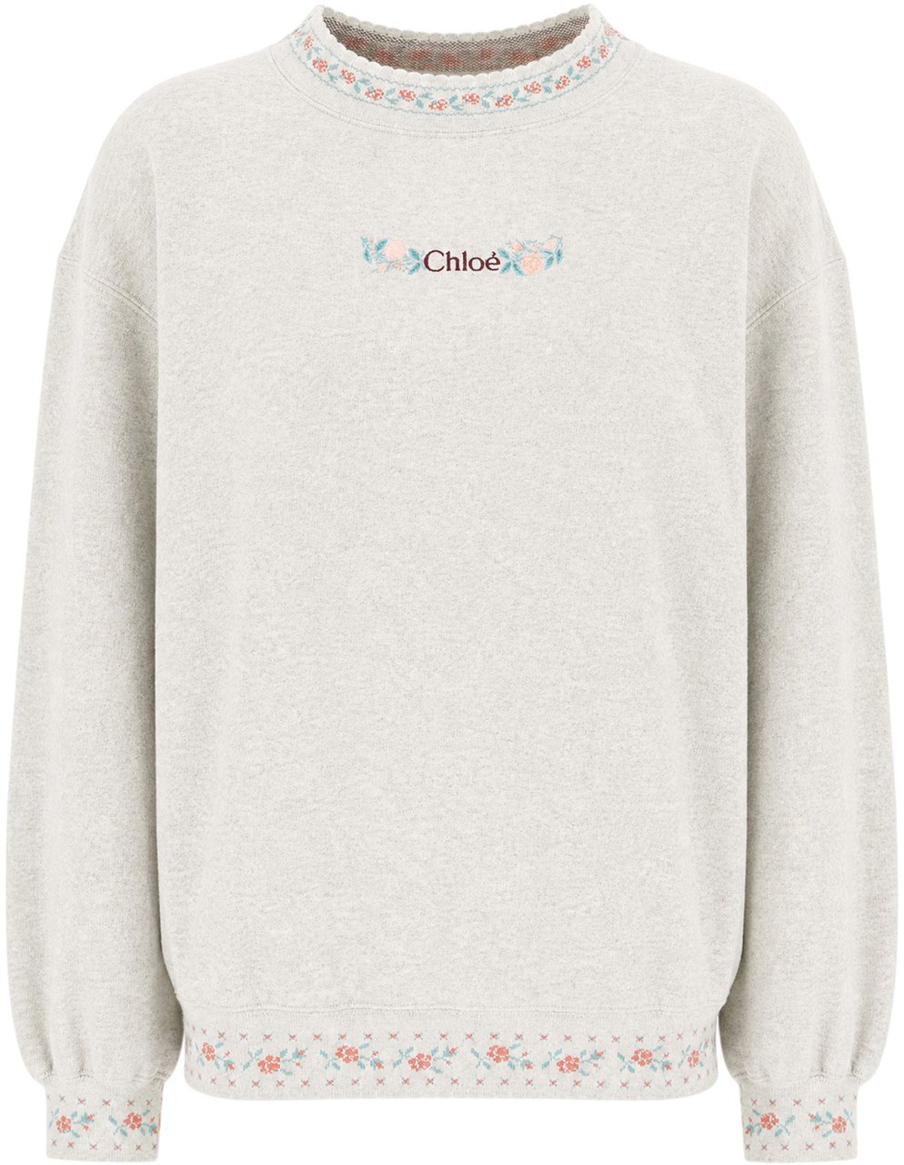 Chloé Chloe Grey cotton sweatshirt Grijs