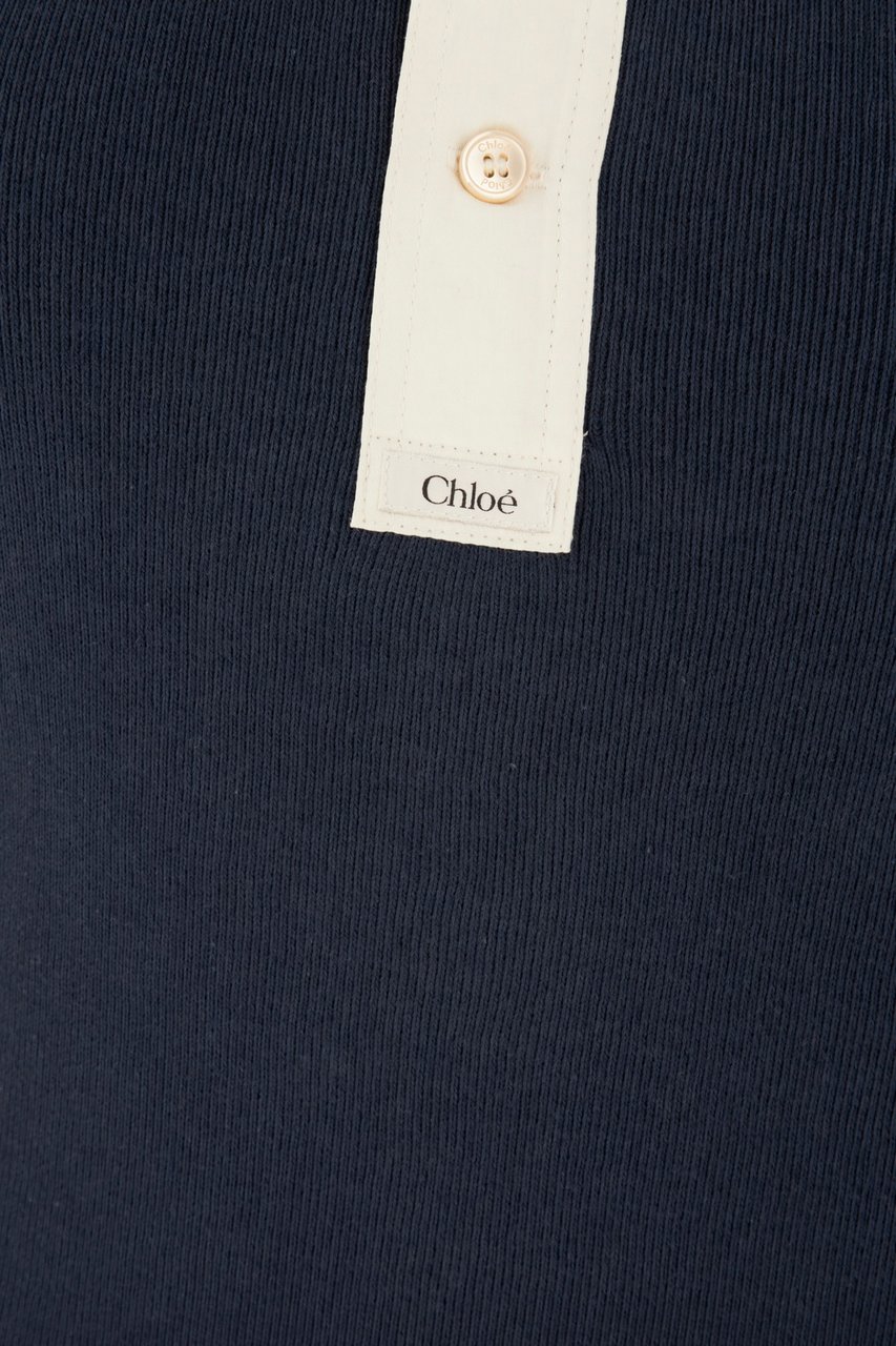 Chloé Chloe Two-tone blue cotton cardigan Divers