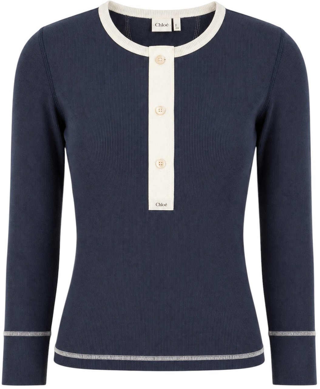 Chloé Chloe Two-tone blue cotton cardigan Divers