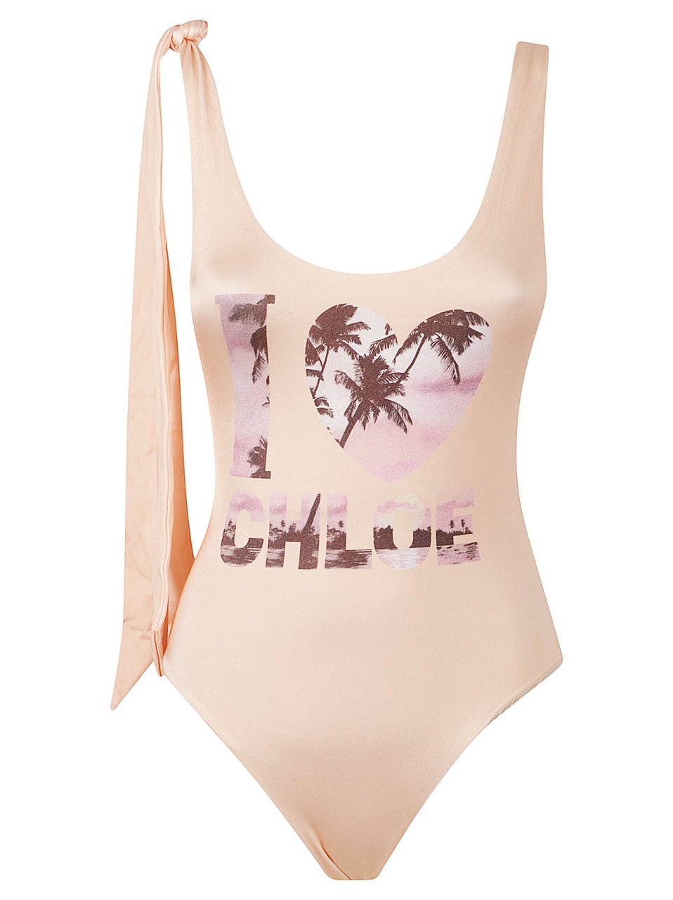 Chloé Multicolor Polyamide Parrot One-Piece Swimsuit Grijs