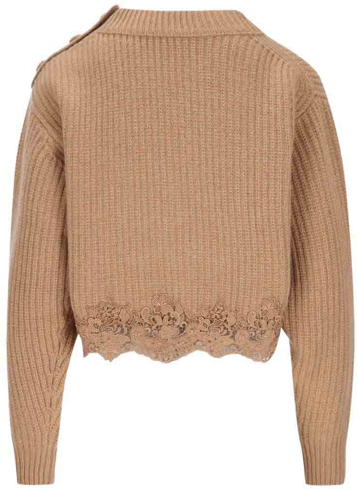 Chloé Sweaters Brown Beige