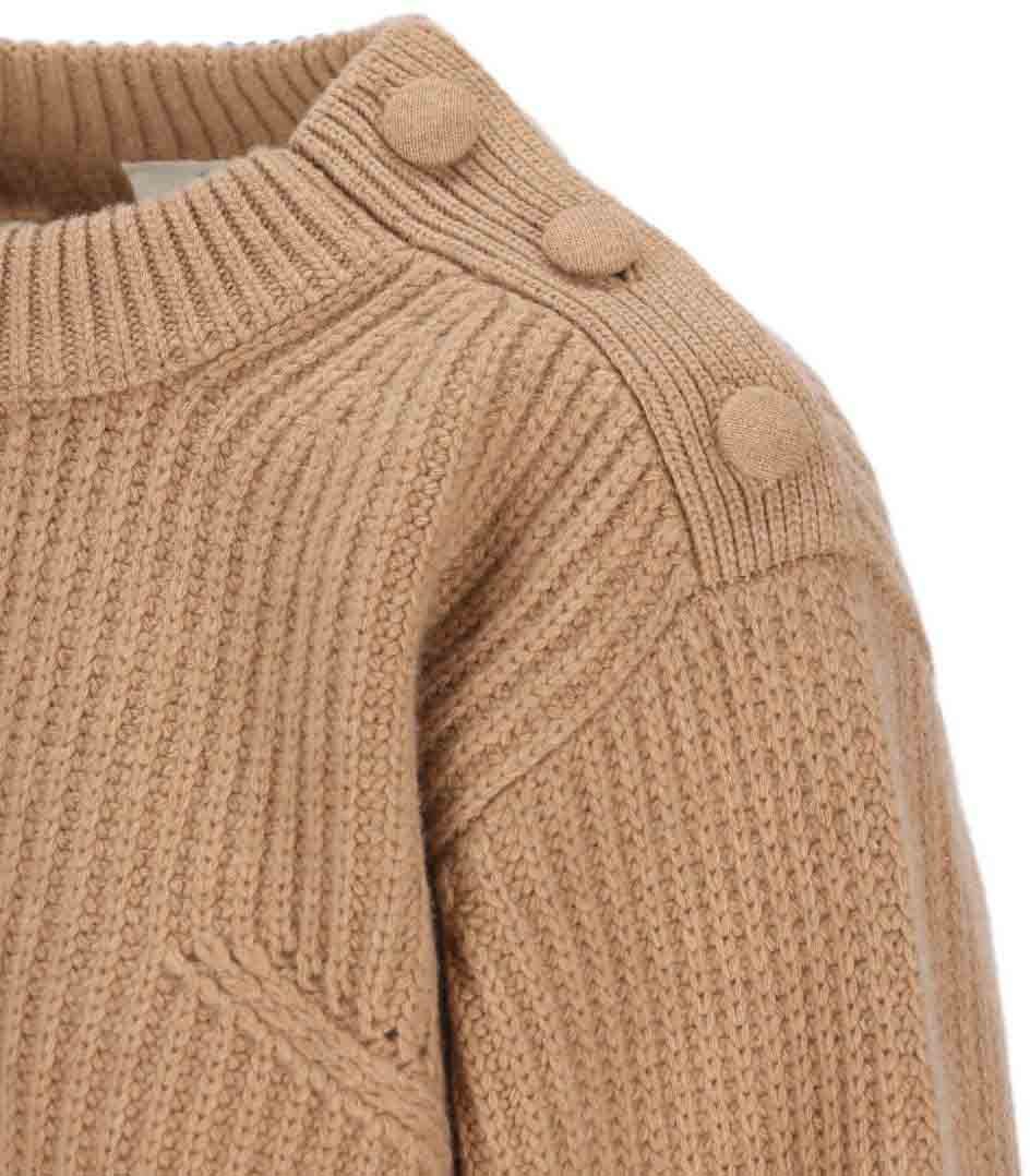 Chloé Sweaters Brown Beige