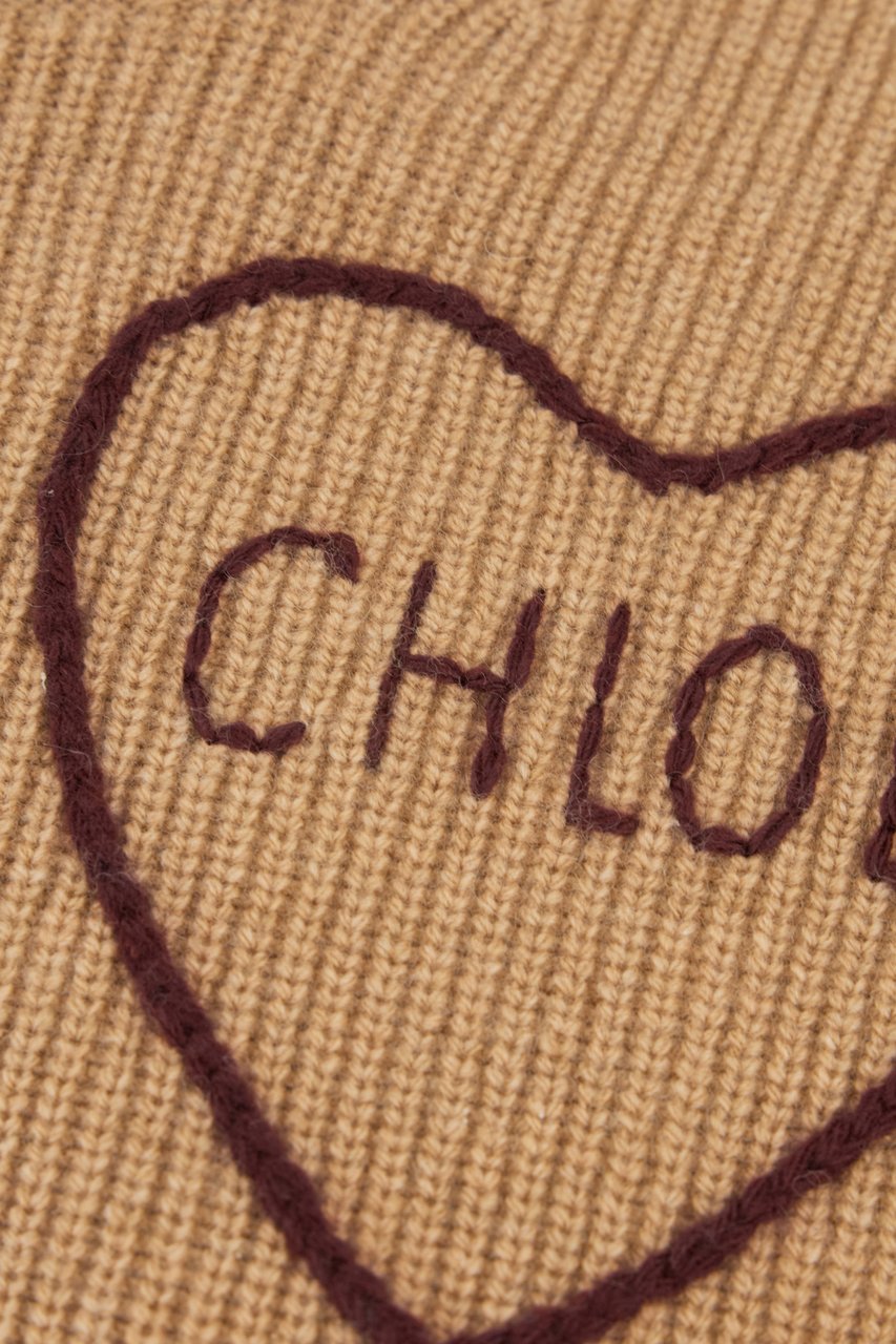 Chloé Chloe Cappuccino wool blend sweater Bruin
