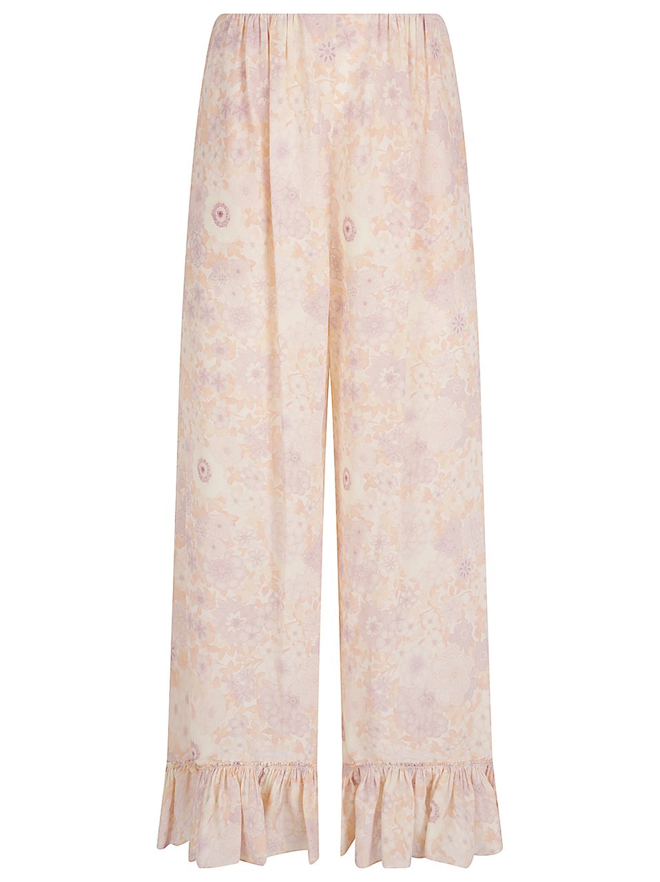 Chloé Multicolor Silk Floral Print Shorts Neutraal