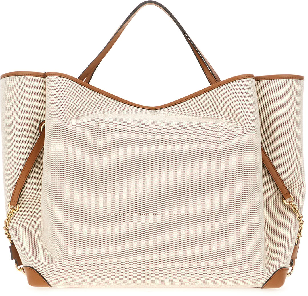 Chloé Chloe Beige canvas shopping bag Neutraal
