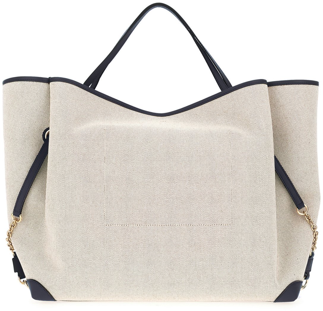 Chloé Chloe Beige canvas shopping bag Neutraal