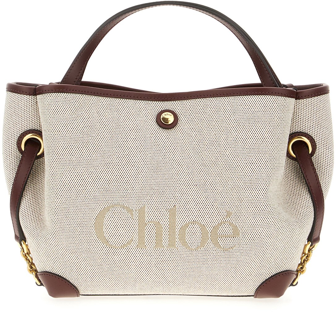 Chloé Chloe Beige canvas handbag Neutraal