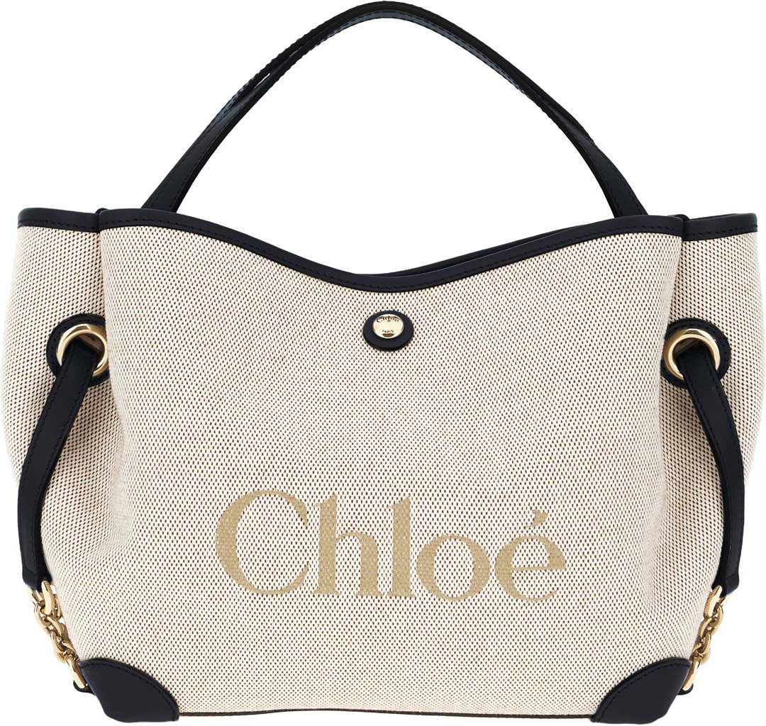 Chloé Chloe Beige canvas handbag Neutraal