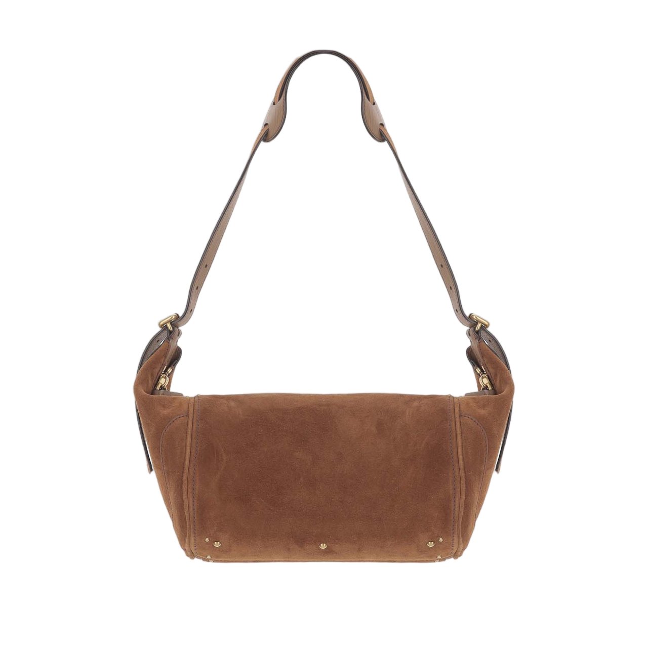 Chloé Brown Suede Bag with Adjustable Strap and Gold-tone Hardware Wit