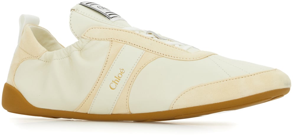Chloé Chloe Ivory leather Kick sneakers Neutraal