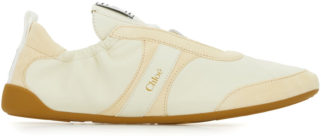 Chloé Chloe Ivory leather Kick sneakers Neutraal