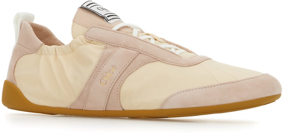 Chloé Chloe Skin pink leather Kick sneakers Roze
