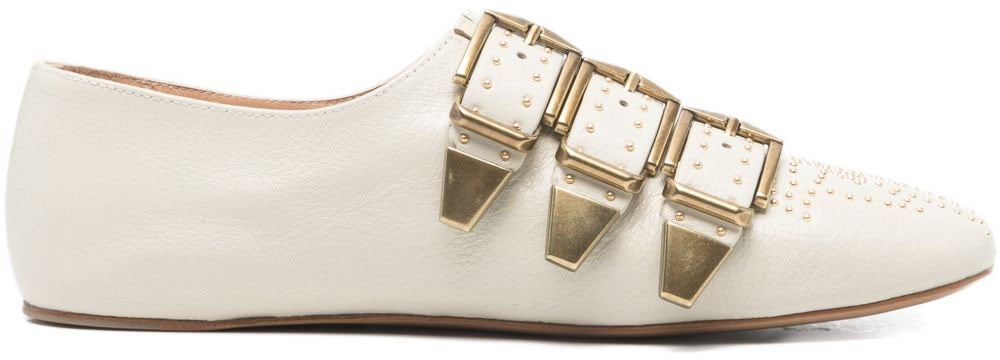 Chloé Flat Shoes White Wit