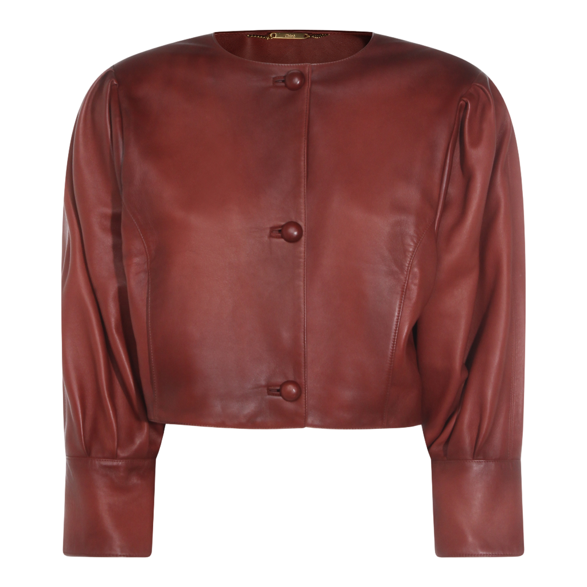 Chloé Double-Breasted Tailored Jacket with Notched Lapel Neutraal
