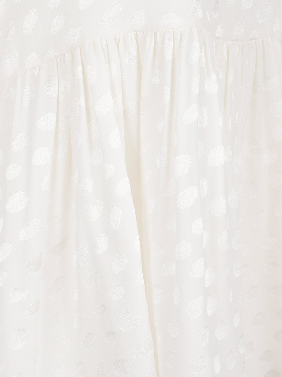 Chloé Flared Silk Top with Ruffled Hem Wit