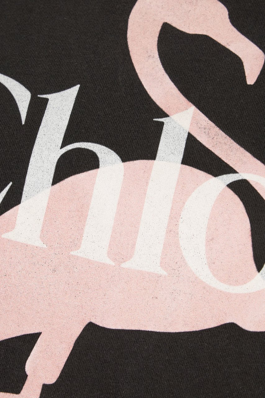 Chloé Chloe Slate cotton t-shirt Zwart