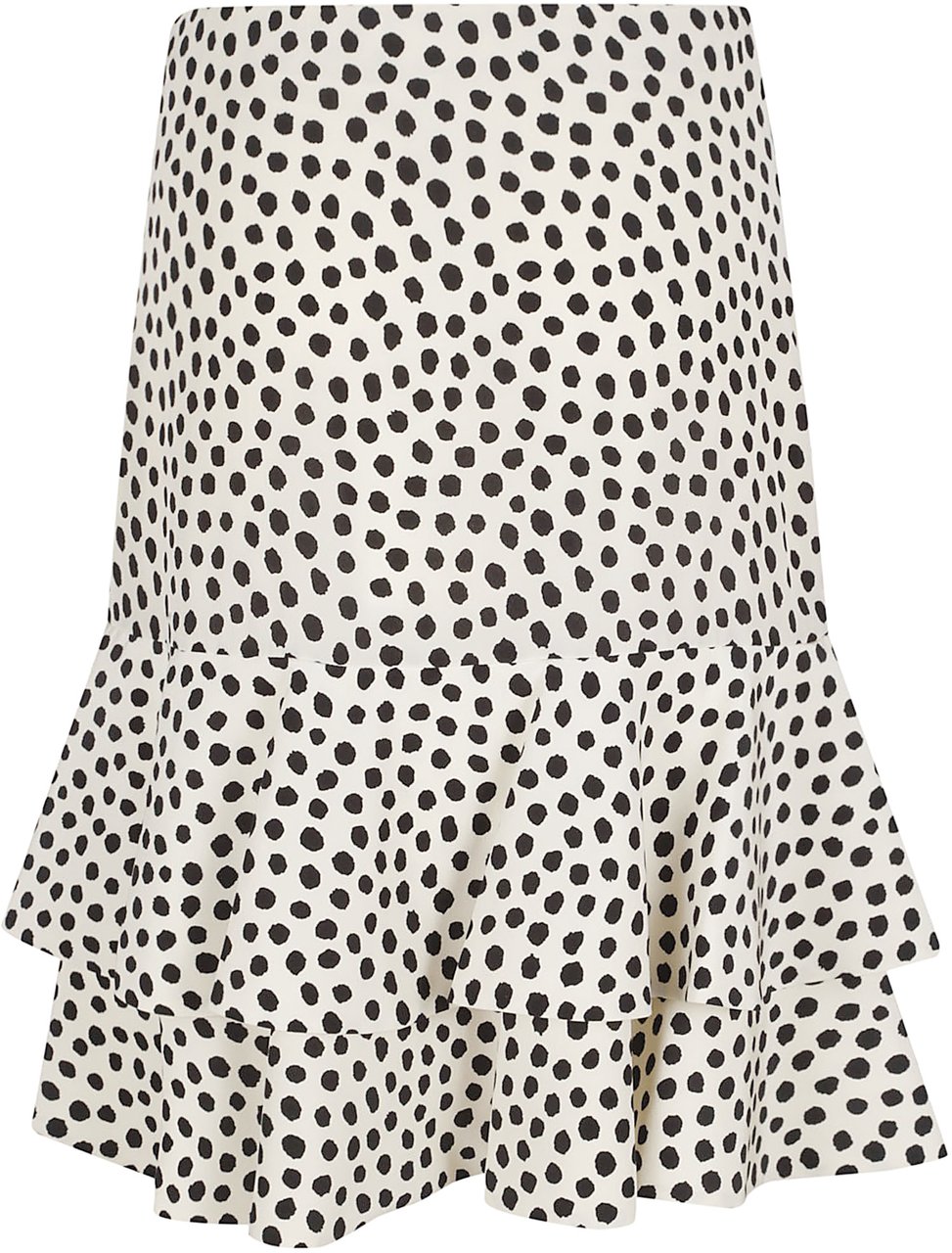Chloé Silk Mini Skirt with Flounced Silhouette Grijs