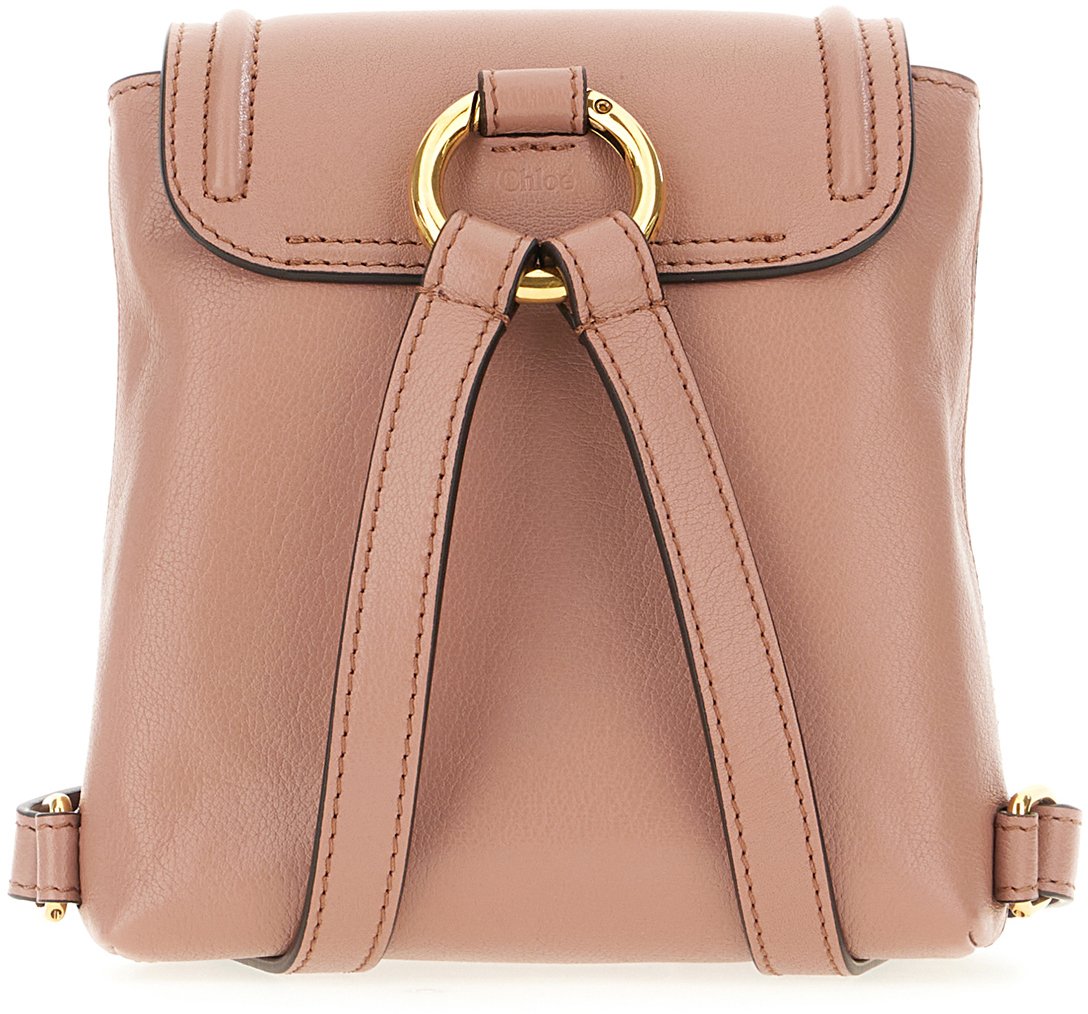 Chloé Chloe Antiqued pink leather Horse Medal backpack Roze