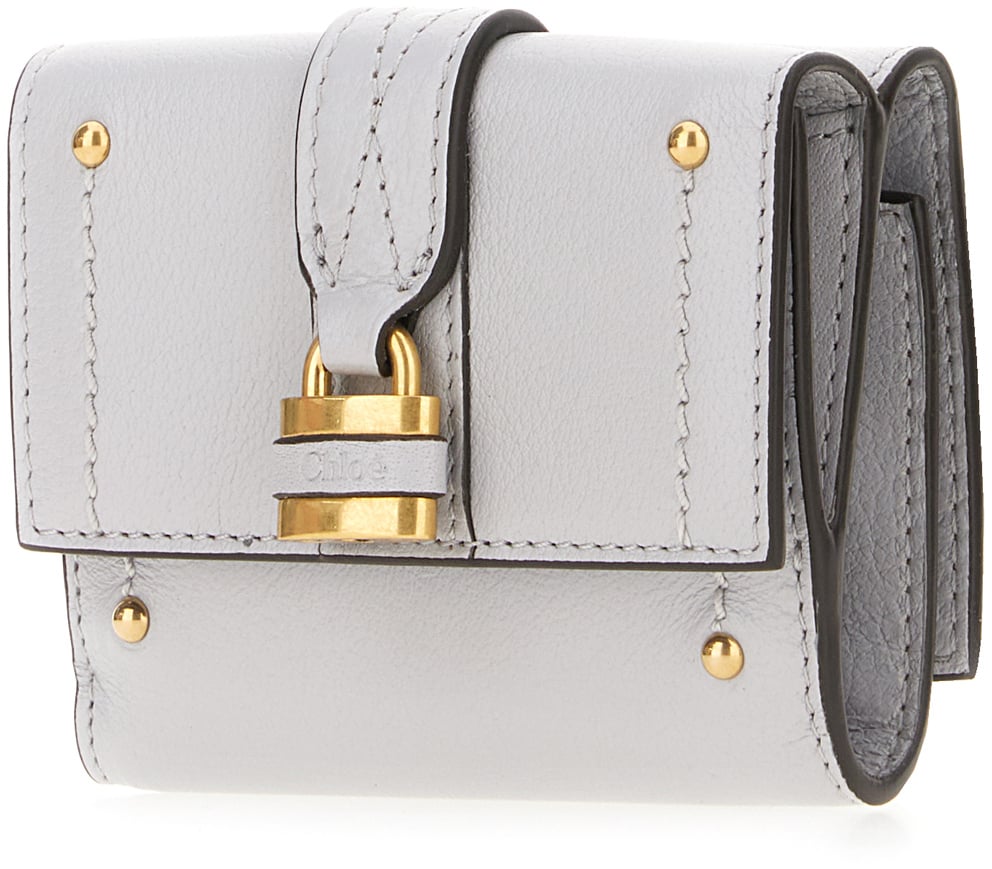 Chloé Chloe Powder blue leather wallet Blauw