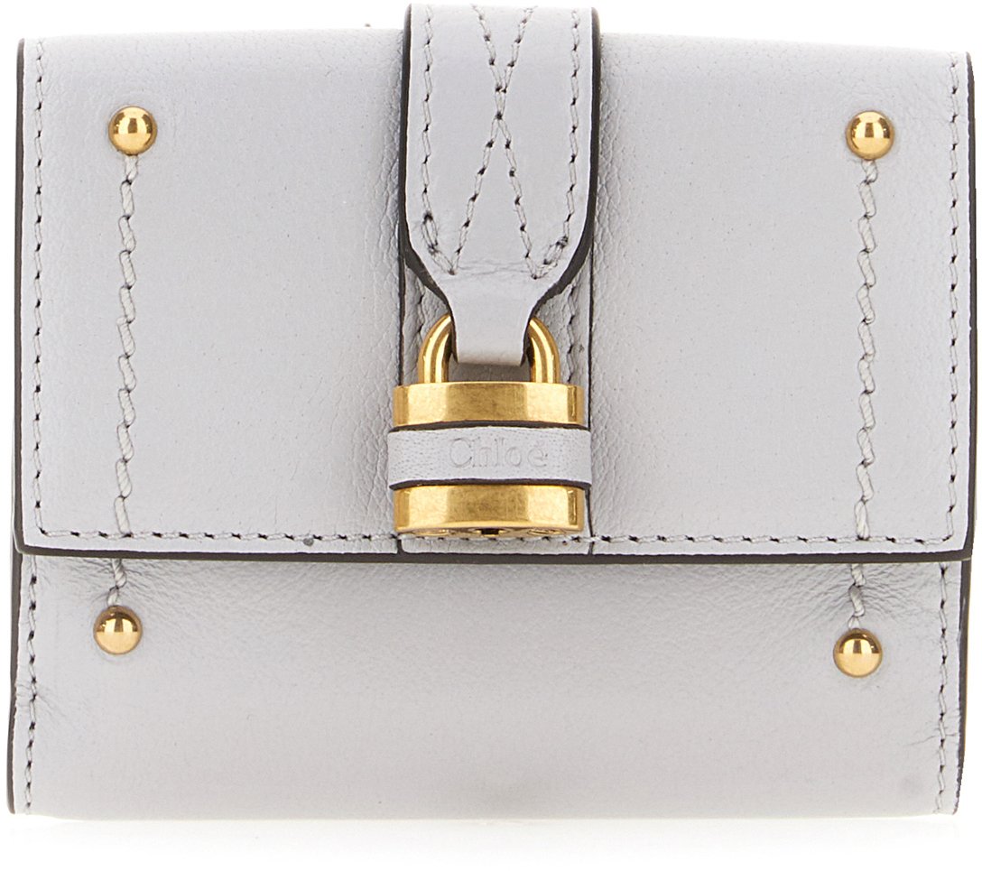 Chloé Chloe Powder blue leather wallet Blauw