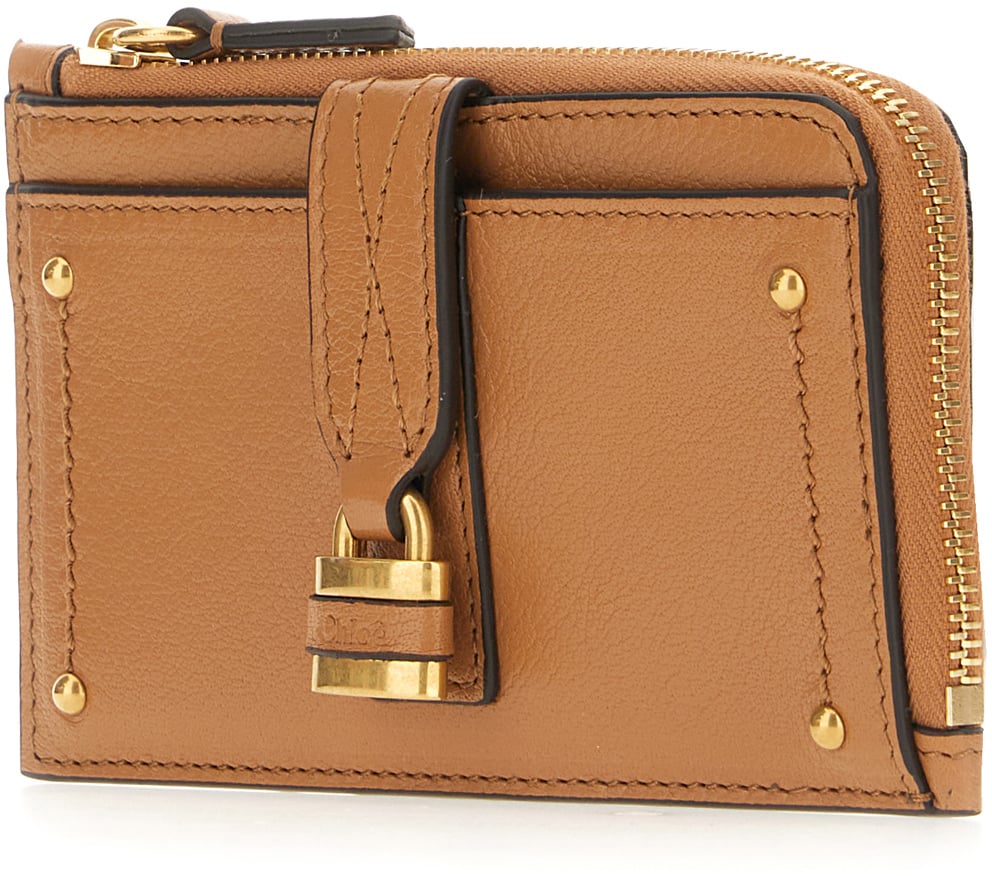Chloé Chloe Camel leather small Paddington coin purse Bruin