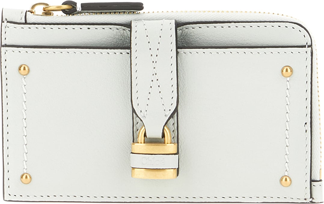 Chloé Chloe Mint green leather small Paddington coin purse Groen