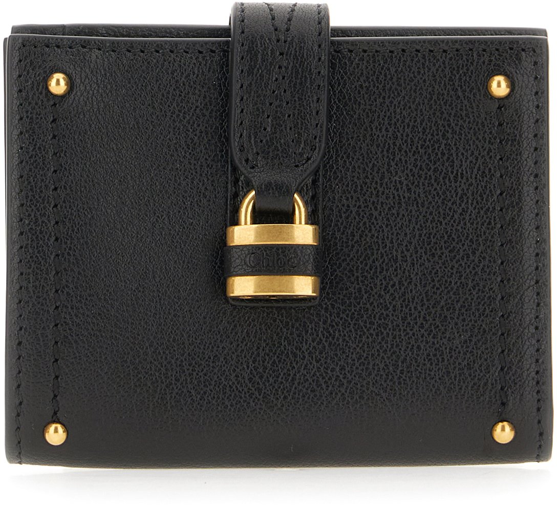 Chloé Chloe Black leather Paddington wallet Zwart