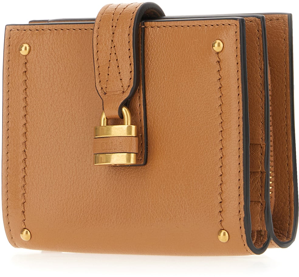 Chloé Chloe Camel leather Paddington wallet Bruin